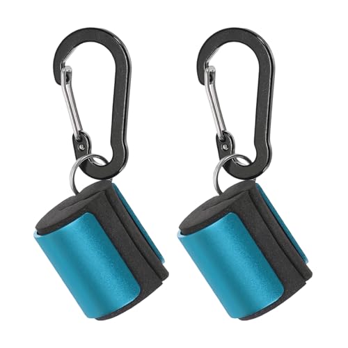 Fishing Rod Clips, Wearable Rod Holders with Keychain Portable Hand-Free - color: Blue