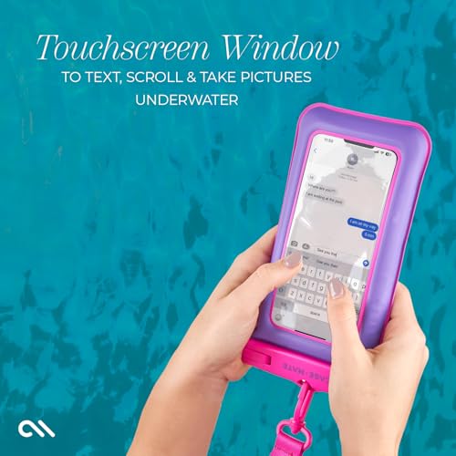 Case-Mate IP68 Waterproof Phone Pouch - Purple Paradise | Touchscreen Floating Waterproof Phone Case with Crossbody Lanyard - Fits All Phones - Beach Cruise Ship Travel Essentials - color: Purple Paradise