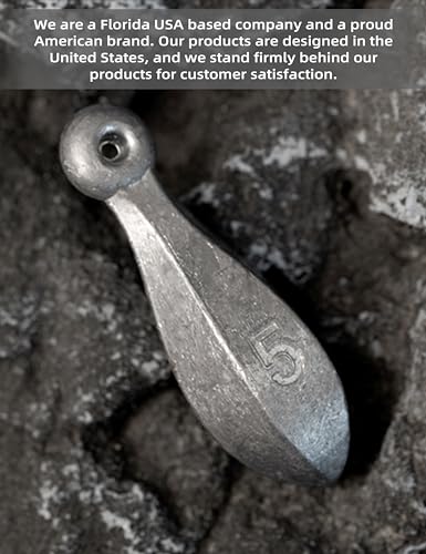 BLUEWING Bank Sinker 1LB/2LB/3LB/5LB/6LB Box Fishing Weights Saltwater Bullet Lead 1oz,2oz,3oz,5oz,8oz,10oz,12oz,16oz,32oz - style: #04 2oz, 15 Pack