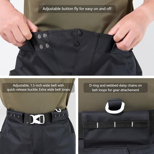 BASSDASH Men’s Breathable Wading Pants Waist Waders with Pockets Waterproof Fly Fishing Stocking Foot Lightweight FW09 - size: Large, Stocking Foot 10-11