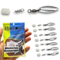 Harmony Fishing Company - [7 Pack] Tail Spinners (Hitchhikers for Soft Plastic/senko Fishing Lures, Willow or Colorado Blade) - style: Willow Blade (7 Pack, Silver)