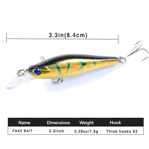 Fishing Lures Tackle Bait Kit Set - Comprehensive Fishing Lures Kit for Trout Bass Salmon - Includes Plastic Shrimp, Worm Bait, Spoon, and Crankbait Jigs