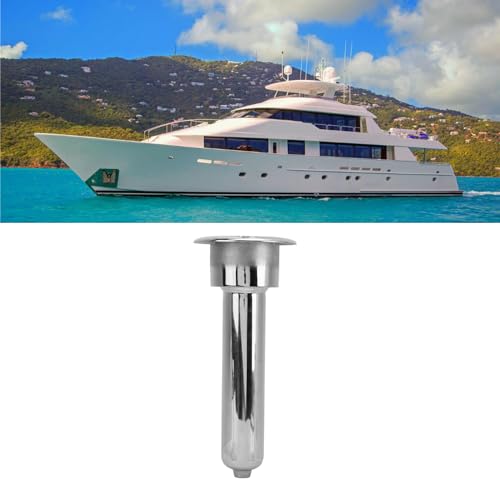 2 in 1 Boat Fishing Rod Cup Holder, Stainless Steel Fishing Rod Holder for Boats, Outrigger Cup Holder for Fishing Rod Holder, 0 Degree/15 Degree/30 Degree - size: 0 Degrees