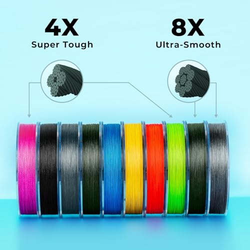 Calamus Bastion Braided Fishing Line -Abrasion Resisting Braided Lines – Thin Diameter Superline – Zero Stretch – 4 Strand MultiTuf Fiber Braid Line - color: X4-Gray, size: 20 LB - 600 Yds