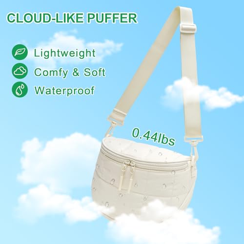 KKXIU Crossbody Sling Bag for Women Trendy Fanny Pack Vegan Leather Chest Bag | Trendy - color: 3-beige