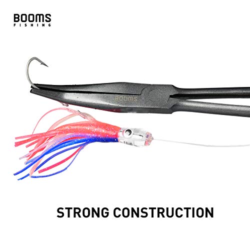 Booms Fishing F05 Hook Remover Long Nose Fishing Pliers 11 Inches PTFE Plated - color: 11" Carbon Steel, Red