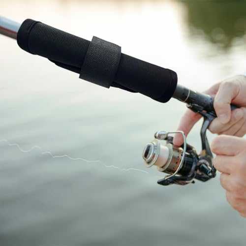 2Pack Black Fishing Lure Covers,6in Fishing Rod Hook Bait Sleeves to Keep Fishermen Safe