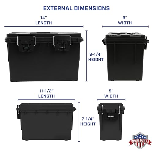 Sheffield 12706 Storage Bins With Lids, 2-Pack Stackable Storage Bins, Made in USA, Lockable and Water-Resistant Containers with Lids, Plastic Containers for Home, Classroom, and Dorm - color: Black, size: Combo