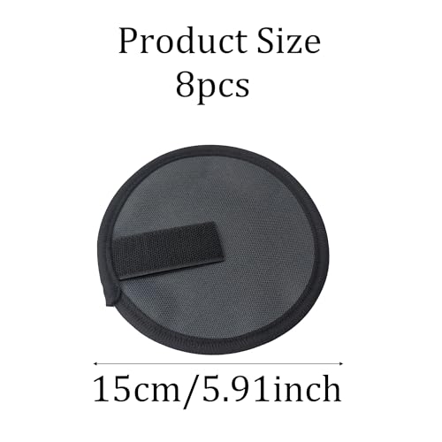 8PCS 5.9 Inch Gray Fishing Lure Covers, Hook Bait Storage Protectors, Lure Wraps Safety Sleeve for Fishing Rod Protection and Transport - color: Gray