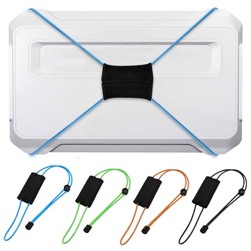 Thickened Fishing Finder Cover Straps, Adjustable Fish Finder Bungee for Securing Graph Cover for Travel - color: Green,Blue,Orange,Black