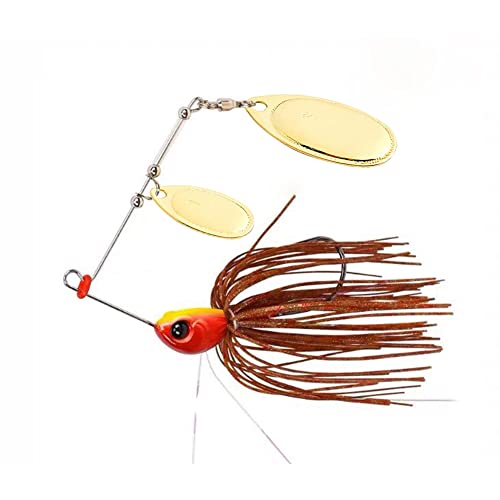 SUPERFINDINGS Fishing Attractor Spinner Blades Carbon Steel DIY Spinner Blades Fishing Lures Accessories for Lure Making (10 Styles, 60pcs-2Color) - color: Golden+Silver