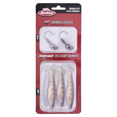 Berkley PowerBait The Champ Swimmer Fishing Soft Bait - color: Assorted - HD Yellow Perch / HD HD Bluegill, size: 3.8"
