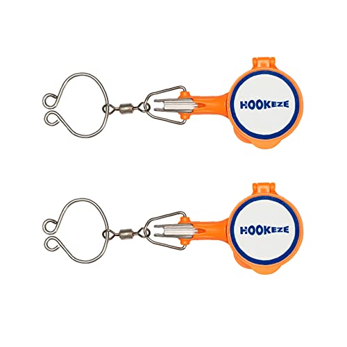 HOOK-EZE Fishing Knot Tying Tool | Protect from Fish Hooks | Tie Fishing Knots Easily | Cool Gadgets for Fishermen | Ice Fly Fishing | Fishing Accessories for Beginner Anglers | Nail Knot Tool - color: Orange, style: Nail Knot