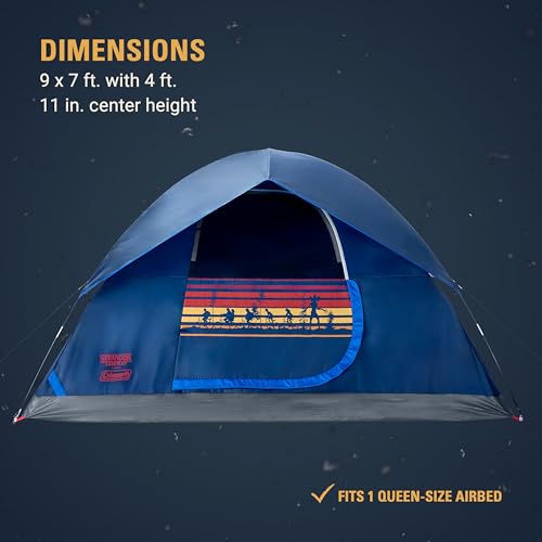Coleman Stranger Things Outdoor Gear Collection, Limited Edition Stranger Things & Coleman Upside Down Camping Assortment, Cooler/Chair/Tent/Sleeping Bag - style: 4p Tent