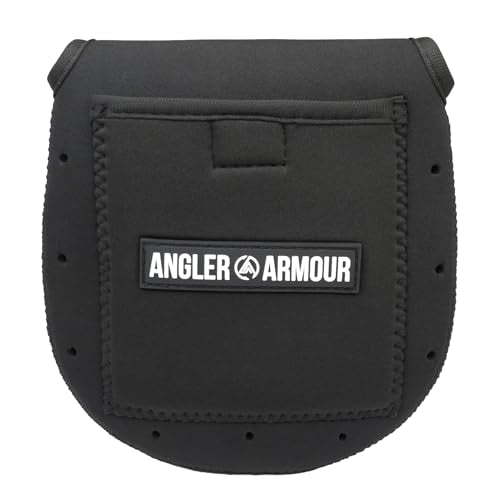 Angler Armour Spinning Reel Cover, Fishing Reel Cover, Neoprene Spinning Reel Case, Spinning Reel Sleeve, Spinning Reel Protective Pouch, Fits 1000, 2000, 3000, 3500 Series Reels (Black) - color: Black
