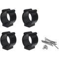 4 PCS Fishing Rod Storage Clip Plastic Fishing Pole Holder Black Fishing Rod Rack Clamp with Screws and Nuts for Fishing Rod or Billiard Cue