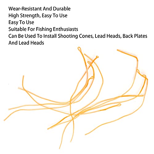 Fly Fishing Line,Fly Fishing Leaders,10 Pieces Fly Line Leader,Fly Line Loop Connectors Braided Leader with Snaps, 20LB Fly Fishing Leader Connection Spool for Shotgun Tail Plate Cables(Orange),