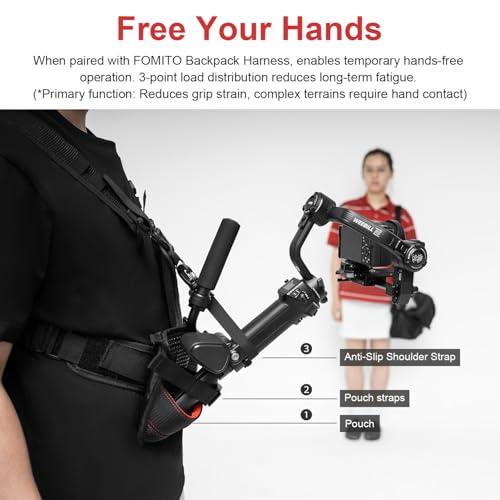 FOMITO BT-02 Camera Hands-Free Stabilizer Support Bag - Outdoor Vlogging Accessory for Fishing Rod & Wedding Filming | Waterproof Adjustable Strap