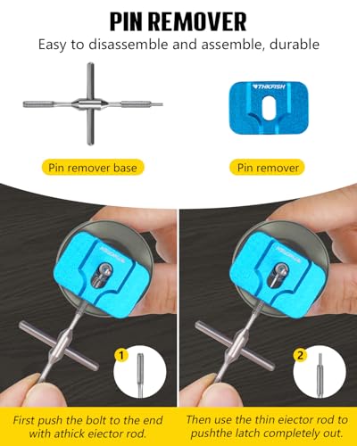 THKFISH Fishing Reel Maintenance Kit, Reel Repair Tool Kit, Fishing Reel Cleaning Set with Spool Pin Remover and 28 in 1 Screwdriver or 38 in 1 Electric Screwdriver - color: Blue-Manual screwdriver