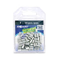 HI-SEAS Grand Slam Aluminum Fishing Line Crimp Sleeves - Retail Pack, Durable and Strong Crimps for Monofilament 40lb Test up to 600lb Test for Saltwater Fishing Leaders - style: 50 Pc/1.5 Mm Inside Diameter