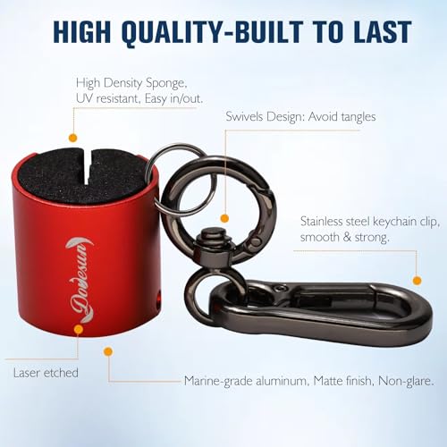 Dovesun Creek Rod Clips Wearable Fishing Rod Holder Clip Fly Fishing Pole Accessories 1PCS & 2PCS - color: Cylindrical-Red-2PCS