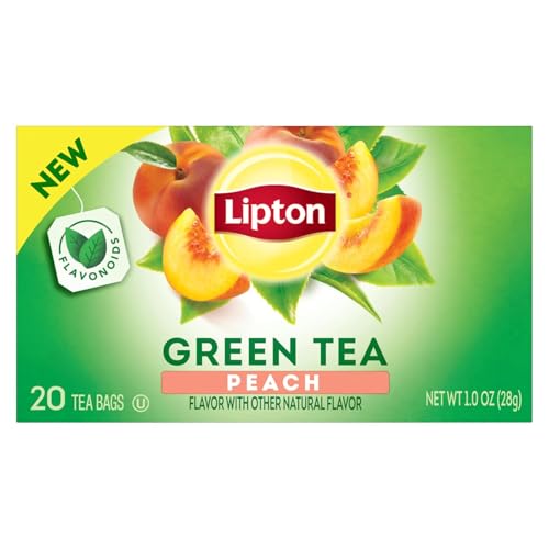 Lipton Green Tea Variety Pack, Honey Ginger, Lemon & Peach, 20 CT (3 ea) - size: 20 Tea Bags (Variety Pack)