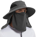 Wide Brim Sun Bucket Hat, Waterproof Boonie Hat for Men & Women | UPF 50+ UV Protection, Adjustable Fit, Chin Strap & Sweatband, Foldable Durable for Fishing Hiking Garden Beach - color: 07 Dark Grey