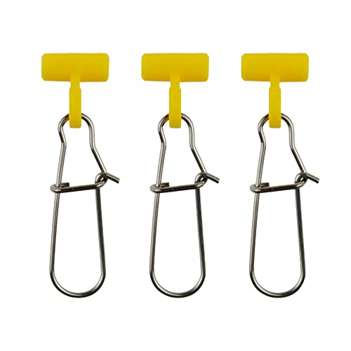 Fishing Line Sinker Slides,40 Pack Duo Lock Snaps Fishing Line Slider Sinker Weight Connectors Saltwater Freshwater - color: Yellow Duo-Lock Snap