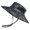 Wide Brim Sun Bucket Hat, Waterproof Boonie Hat for Men & Women | UPF 50+ UV Protection, Adjustable Fit, Chin Strap & Sweatband, Foldable Durable for Fishing Hiking Garden Beach - color: 05 Grey (Camo)