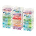 IRIS USA Clear Storage Cases, 18-Pack, |Made in USA|, Plastic Bead Organizing Containers with Snap Lid for Arts, Crafts, Ephemera, Stickers, & Dance Cheer, Clear - Small - size: 18 - Pack, style: Small
