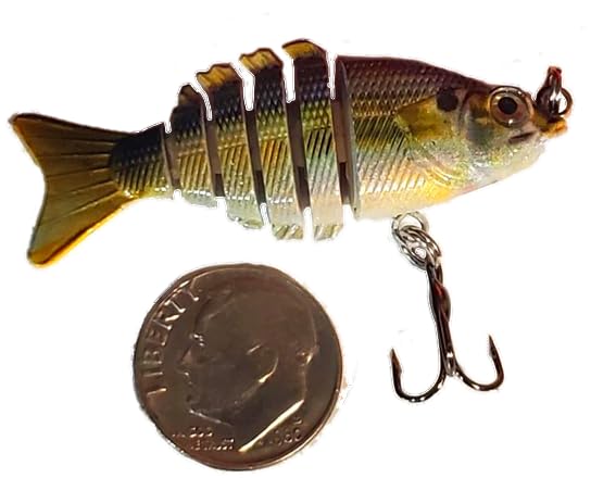 2" Spring Shad Multi Jointed Swimbait Bass Fishing Lure Bait Hard Slow Fast Sinking Life Like Big Gizzard Shad Minnow Bluegill