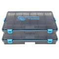 Reaction Tackle Standard Tackle Trays, Plastic Tackle Box Organizers with Four Secure Latches, Removable Dividers and Semi Transparent Lid for Fishing Storage - 3700 (2-Pack) - size: 3700 (2-Pack)