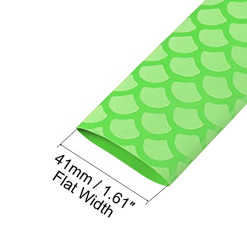 uxcell Heat Shrink Wrap Tubing Sleeve for Fishing Rod Grips Handle, 41mm Flat 3.3ft 2:1 Rate Green
