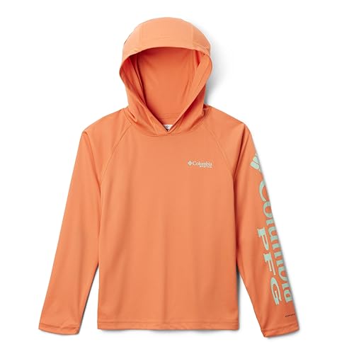 Columbia Terminal Tackle™ Hoodie (Little Kids/Big Kids) - color: Dusty Orange/New Mint Logo, size: X-Large