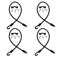 2 Pcs Rod Tamer Strap Holder Deck Mount Connector Gunwale Mount Rod Strap Rod Hold Down Strap - color: Black X 4 Pack