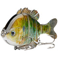 BASSDASH SwimPanfish Multi Jointed Panfish Bluegill Swimbaits Hard Topwater Bass Lures Fishing Lure Crank Saltwater 3.5in/0.85oz - color: Blue/Gold Pumpkinseed