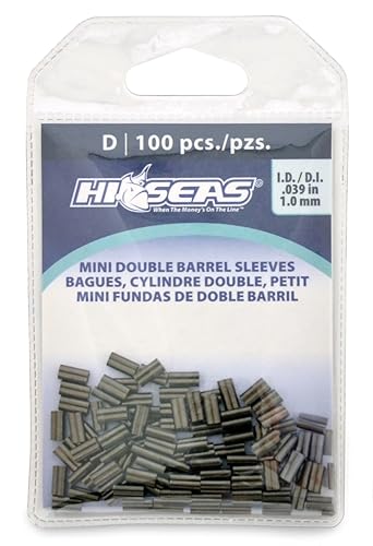 Hi-Seas Mini Double Barrel Copper Crimp Sleeves, 1.0 Millimeter Inside Diameter, 100-Pieces, Black - style: 1.0. Mm Id/100 Pc
