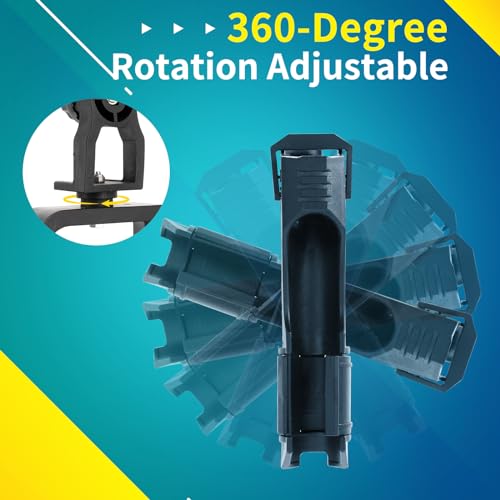 2 Pack Fishing Rod Holder, 360 Degree Adjustable Clamp, For Boat, Kayaks