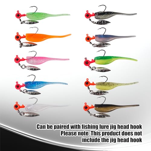 Crappie Lures Soft Plastic Baits for Crappie Panfish Fishing Lures FS/RE-02 - style: 100pcs