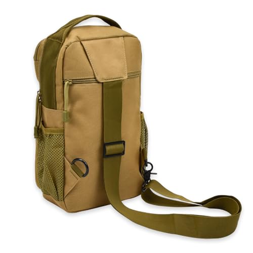 TORCH Sling Bag Single Shoulder Crossbody Backpack Urban Outdoor Sports Military Style MOLLE Travel Pack for EDC Gear V2 Desert - color: Desert