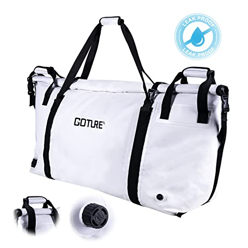 Goture Insulated Fish Cooler Bag,Travel Insulated Cooler Bag,Monster Leakproof Fish Kill Bag, Portable Small/Medium/Large Cooler Bag for Outdoor Travel Camp Beach Picnic with Drain Plug