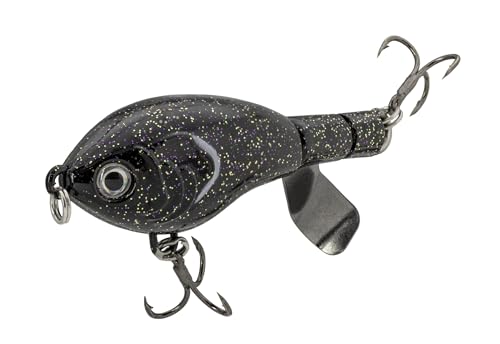 Strike King Bitsy Chickin Fishing Lure, Topwater Plopper, 2 1/2-Inches, 1/4-Ounce - color: Black Lab