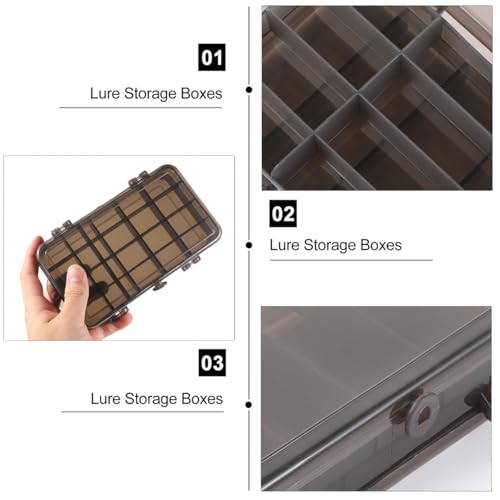 ibasenice Double-Side Fishing Box Fishing Tackle Box with Lures Small Lure with Dividers Bait Storage Container for Freshwater Carry