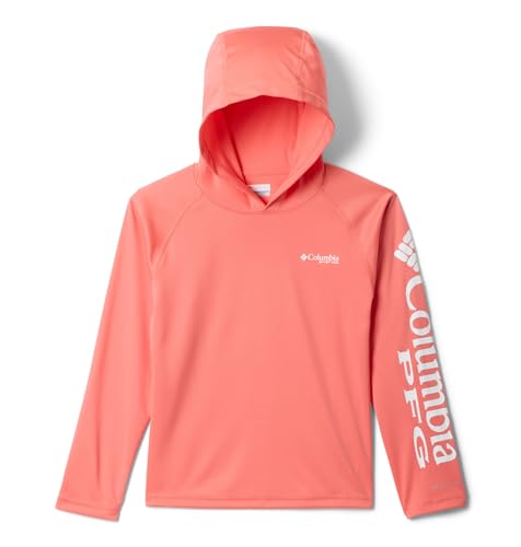 Columbia boys Pfg Terminal Tackle Hoodie - color: Melonade/White Logo, size: XX-Small