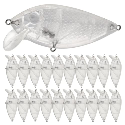 10pcs/20pcs Fishing Blanks Lures Kit Fishing Topwater Unpainted Swimbait Unpainted Crankbaits Hard Baits DIY Lure for Bass Salmon Trout Saltwater and Freshwater - color: A: 20pcs 0.28oz/8g