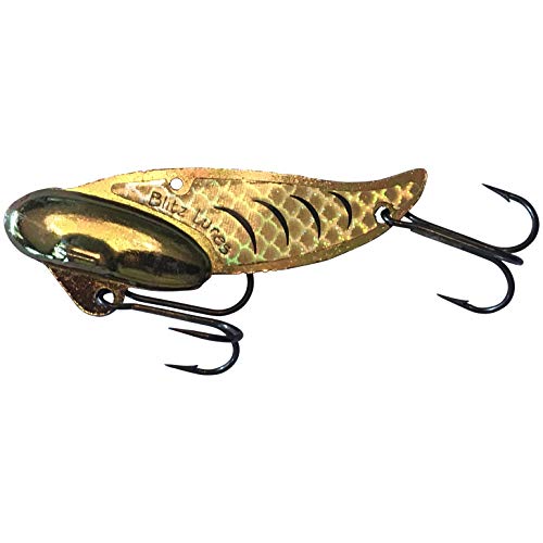 (2 Pack) - Blitz Lures Fishing Lures Metal VIB Hard Spinner Blade Baits for Bass Walleyes Trout Fishing Spoons - Blitz Blades Made in USA Zinc - color: GOLD PRIZM, size: 1/2OZ