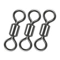 Rolling Barrel Fishing Swivel Black Nickle Fishing Hook Line Connector Fishing Tackle Accessories 30LB to 335LB 50-100pcs - size: 100pcs 2#