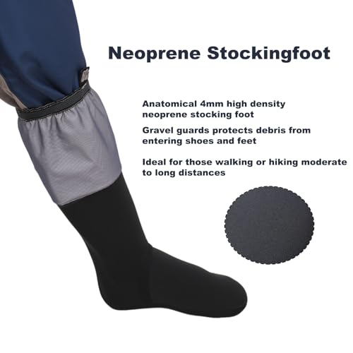 Raprance Breathable Stockingfoot Waist High Fishing Wading Pants Waders - size: Large