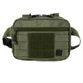 Tactical Messenger Bag, Waterproof MOLLE Waist Bag Crossbody Chest Pack with Removable Back Panel for Hunting Fishing Hiking Climbing Cycling - color: ArmyGreen