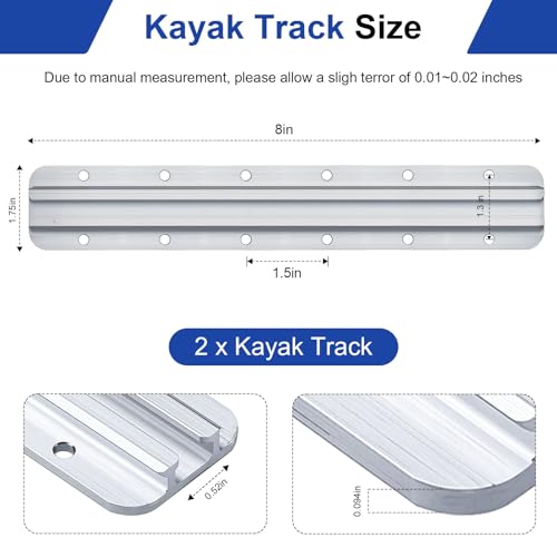 Kayak Track Kayak Rail Accessories Mount - size: 12 In